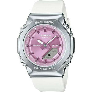 ROOK JAPAN:CASIO G-SHOCK METAL COVERED ANALOG DIGITAL WHITE & PURPLE LADIES WATCH GM-S2110-7A6JF,JDM Watch,Casio G-Shock