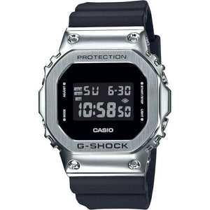 ROOK JAPAN:CASIO G-SHOCK METAL COVERED BLACK & SILVER DIGITAL MEN WATCH GM-5600-1JF,JDM Watch,Casio G-Shock