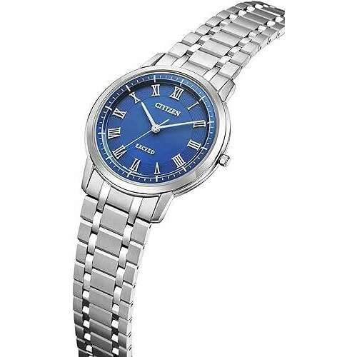 ROOK JAPAN:CITIZEN EXCEED ANALOG THIN MODEL TITANIUM SILVER STRAP BLUE DIAL MEN WATCH AR4000-63L,JDM Watch,Citizen Exceed