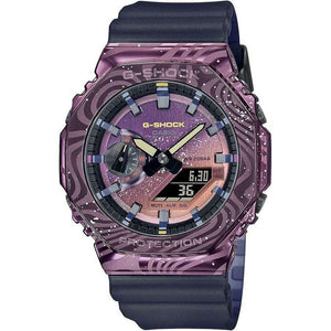 ROOK JAPAN:CASIO G-SHOCK METAL COVERED ANALOG DIGITAL PURPLE & NAVY MEN WATCH GM-2100MWG-1AJR,JDM Watch,Casio G-Shock