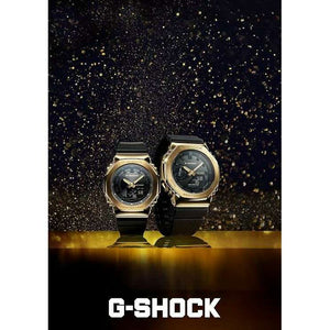 ROOK JAPAN:CASIO G-SHOCK MID-SIZE MODEL METAL COVERED BLACK & GOLD UNISEX WATCH GM-S2100GB-1AJF,JDM Watch,Casio G-Shock