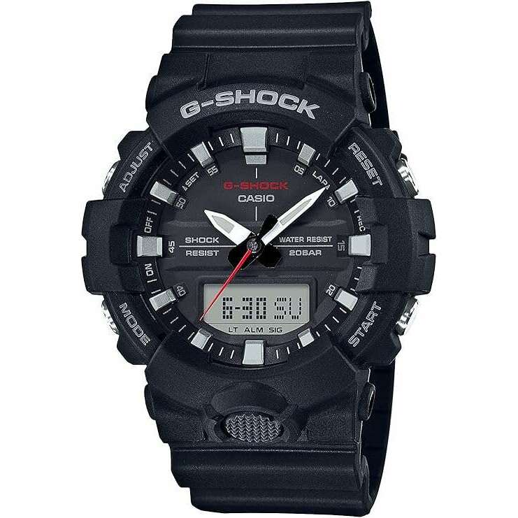 ROOK JAPAN:CASIO G-SHOCK DOUBLE LED DAY-DATE ANALOG DIGITAL BLACK MEN WATCH GA-800-1AJF,JDM Watch,Casio G-Shock