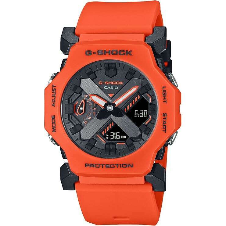 ROOK JAPAN:CASIO G-SHOCK DAY-DATE ANALOG DIGITAL DIAL ORANGE RESIN STRAP MEN WATCH GA-2300FL-4AJF,JDM Watch,Casio G-Shock