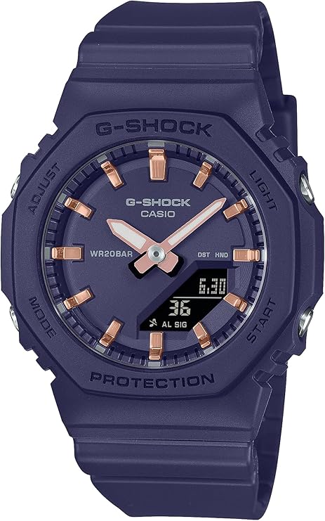 CASIO G-SHOCK NAVY & PINK GOLD ANALOG DIGITAL LADIES WATCH GMA-P2100M-2AJF