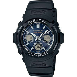 ROOK JAPAN:CASIO G-SHOCK SOLAR BLACK RUBBER STRAP NAVY BLUE DIAL MEN WATCH AWG-M100SB-2AJF,JDM Watch,Casio G-Shock