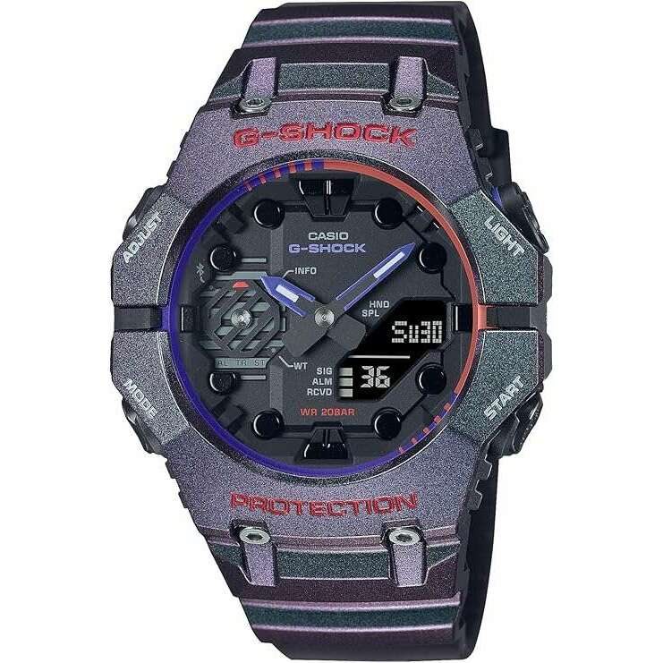 ROOK JAPAN:CASIO G-SHOCK BLUETOOTH ANALOG DIGITAL DIAL PURPLE & GREEN MEN WATCH GA-B001AH-6AJF,JDM Watch,Casio G-Shock