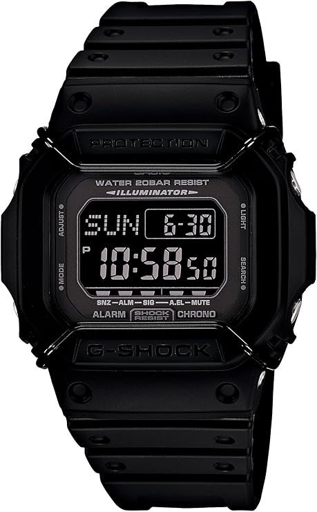 CASIO G-SHOCK DAY-DATE BLACK DIGITAL UNISEX WATCH DW-D5600P-1JF