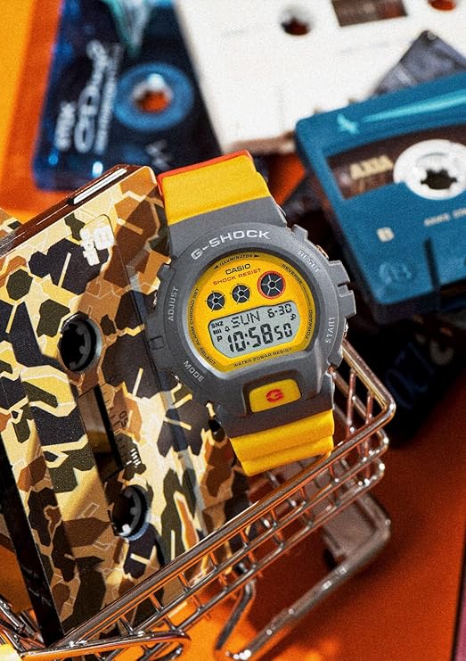 CASIO G-SHOCK MID-SIZE MODEL YELLOW & GREY DIGITAL LADIES WATCH GMD-S6900Y-9JF