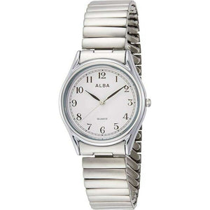 ROOK JAPAN:ALBA ANALOG HARDLEX SILVER STRAP WHITE DIAL MEN WATCH AQGK439,Fashion Watch,ALBA