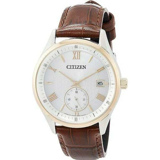 ROOK JAPAN:CITIZEN COLLECTION ECO-DRIVE ANALOG BROWN LEATHER STRAP WHITE DIAL MEN WATCH BV1124-14A,JDM Watch,Citizen Collection