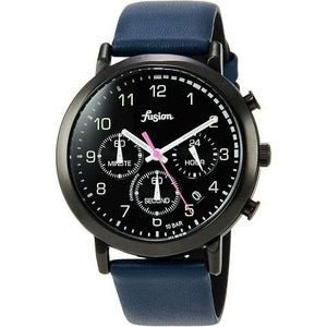 ROOK JAPAN:ALBA FUSION BLUE LEATHER STRAP BLACK DIAL 70'S CITY MILITARY UNISEX WATCH AFST401,Fashion Watch,ALBA