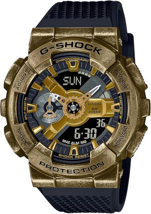 CASIO G-SHOCK STEAMPUNK SERIES METAL COVERED BLACK & GOLD MEN WATCH GM-110VG-1A9JR