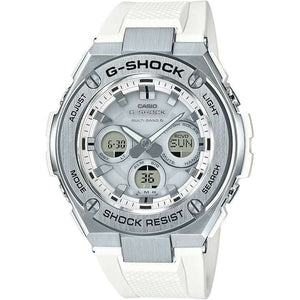 ROOK JAPAN:CASIO G-SHOCK G-STEEL RADIO SOLAR ANALOG DIGITAL DIAL WHITE & SILVER MEN WATCH GST-W310-7AJF,JDM Watch,Casio G-Shock