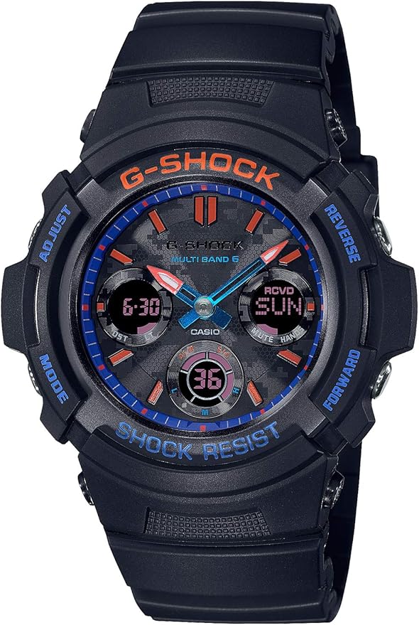 CASIO G-SHOCK CITY CAMOUFLAGE SERIES RADIO SOLAR BLACK MEN WATCH AWG-M100SCT-1AJF