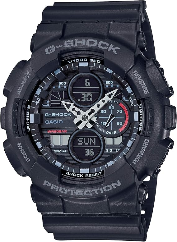 CASIO G-SHOCK DAY-DATE BLACK ANALOG DIGITAL MEN WATCH GA-140-1A1JF