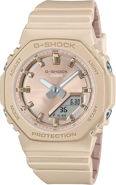 CASIO G-SHOCK LIMITED MODEL ANALOG DIGITAL BEIGE LADIES WATCH GMA-P2100ST-9AJF