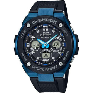 ROOK JAPAN:CASIO G-SHOCK G-STEEL RADIO SOLAR ANALOG DIGITAL DIAL BLACK & BLUE MEN WATCH GST-W300G-1A2JF,JDM Watch,Casio G-Shock