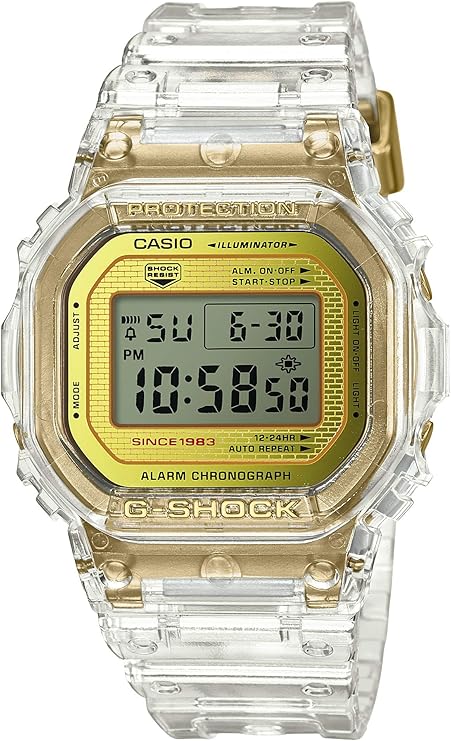 CASIO G-SHOCK GLACIER GOLD CLEAR DIGITAL MEN WATCH DW-5035E-7JR