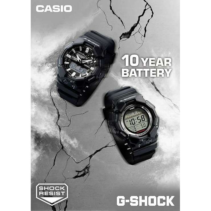 ROOK JAPAN:CASIO G-SHOCK LONGLIFE BATTERY DAY-DATE BLACK RESIN STRAP MEN WATCH GA-010-1AJF,JDM Watch,Casio G-Shock