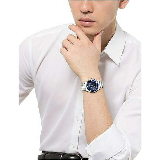 ROOK JAPAN:CITIZEN COLLECTION ECO DRIVE SILVER STRAP NAVY DIAL MEN WATCH BJ6480-51L,JDM Watch,Citizen Collection