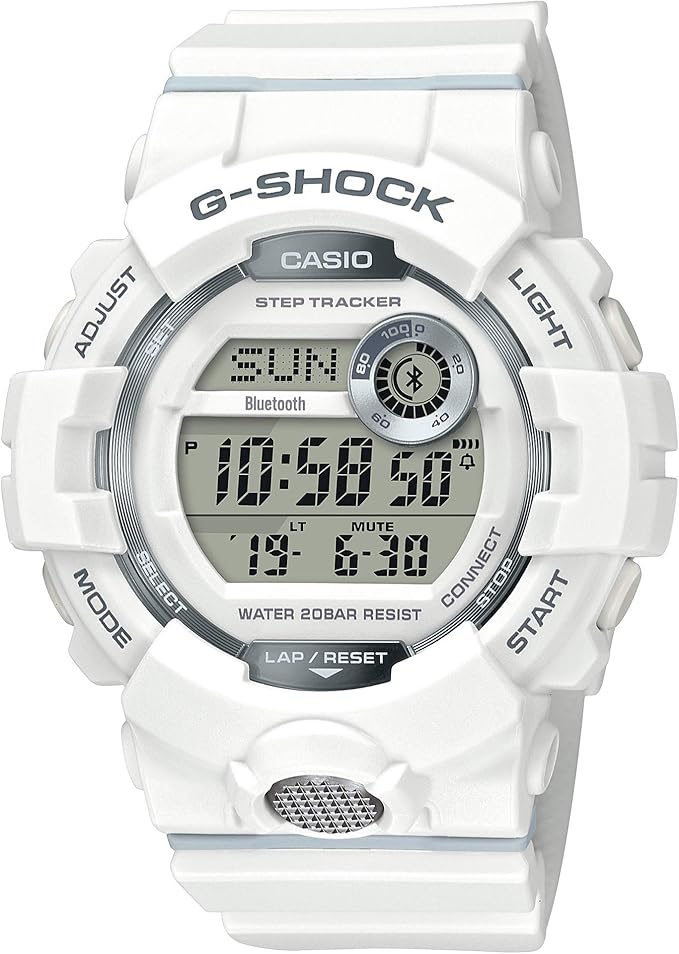 CASIO G-SHOCK BLUETOOTH PEDOMETER DIGITAL WHITE MEN WATCH GBD-800-7JF