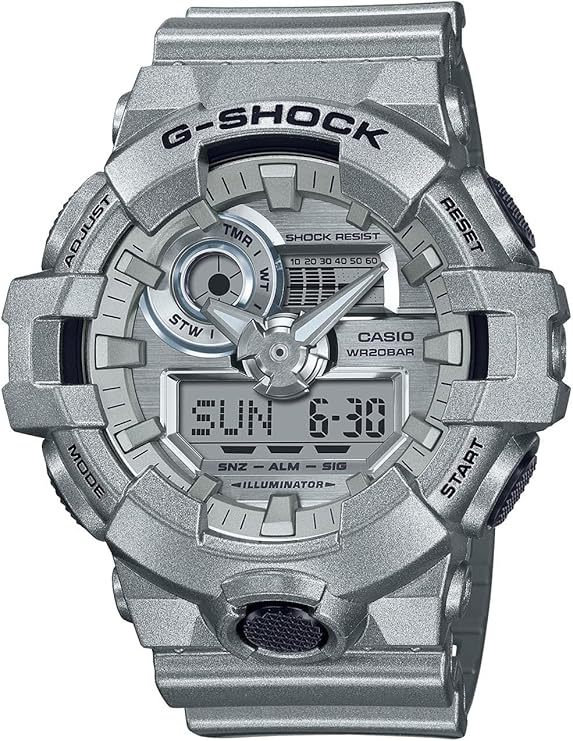 CASIO G-SHOCK FORGOTTEN FUTURE SERIES ANALOG DIGITAL SILVER MEN WATCH GA-700FF-8AJF