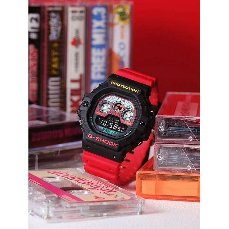 ROOK JAPAN:CASIO G-SHOCK WEB-EXCLUSIVE MODEL MIX TAPE SERIES BLACK & RED MEN WATCH DW-5900MT-1A4JF,JDM Watch,Casio G-Shock