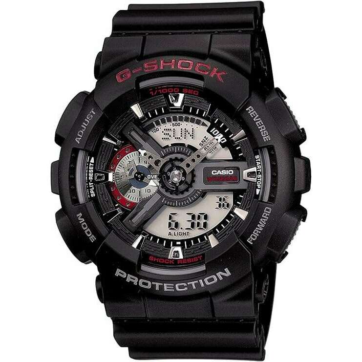 ROOK JAPAN:CASIO G-SHOCK DAY-DATE BLACK RUBBER STRAP ANALOG DIGITAL DIAL MEN WATCH GA-110-1AJF,JDM Watch,Casio G-Shock