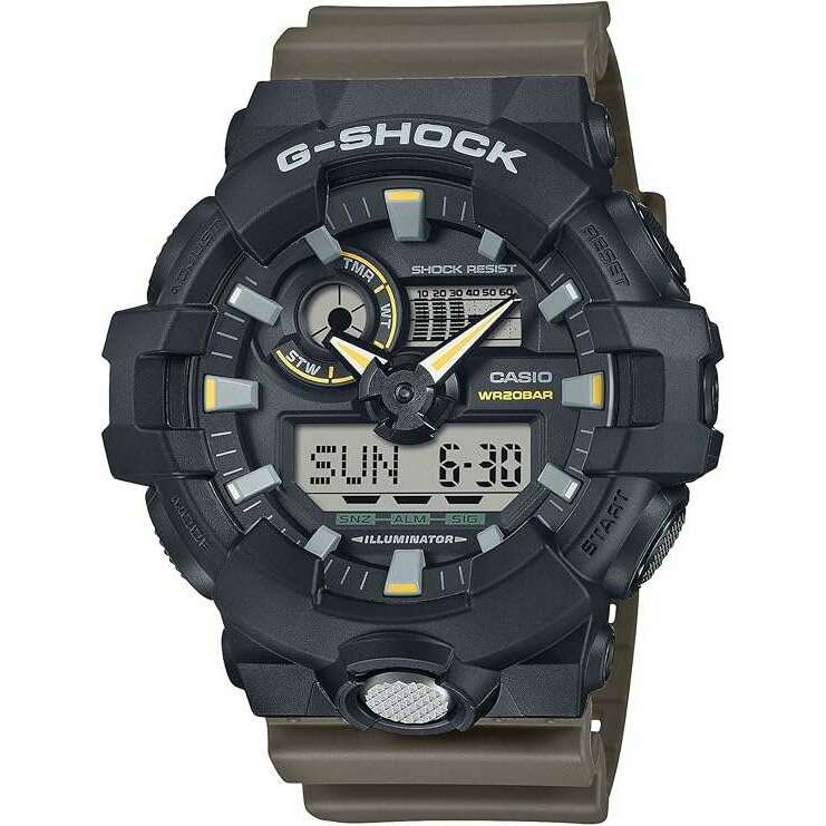 ROOK JAPAN:CASIO G-SHOCK TWO TONE UTILITY COLORS SERIES OLIVE GREEN RESIN MEN WATCH GA-710TU-1A3JF,JDM Watch,Casio G-Shock