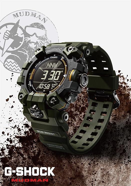 CASIO G-SHOCK MASTER OF G SERIES MUDMAN DIGITAL KHAKI MEN WATCH GW-9500-3JF