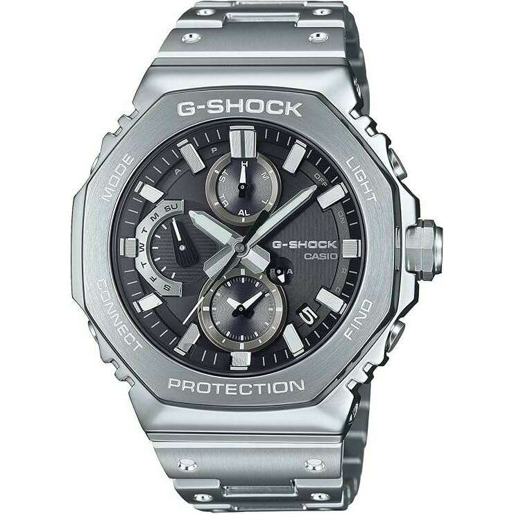 ROOK JAPAN:CASIO G-SHOCK FULL METAL CHRONOGRAPH BLUETOOTH SILVER & BLACK MEN WATCH GMC-B2100D-1AJF,JDM Watch,Casio G-Shock