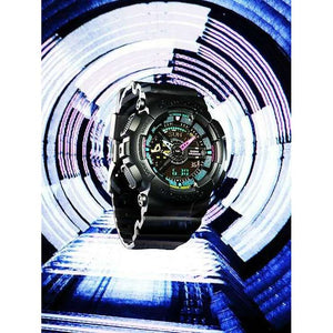 ROOK JAPAN:CASIO G-SHOCK MULTI FLUORESCENT COLOR SERIES DAY-DATE BLACK MEN WATCH GA-110MF-1AJF,JDM Watch,Casio G-Shock