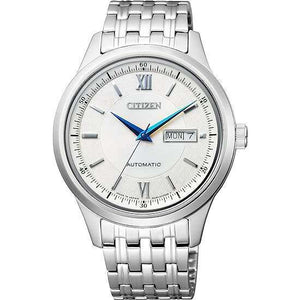 ROOK JAPAN:CITIZEN COLLECTION MECHANICAL ANALOG SILVER DIAL BLUE HANDS MEN WATCH NY4050-54A,JDM Watch,Citizen Collection