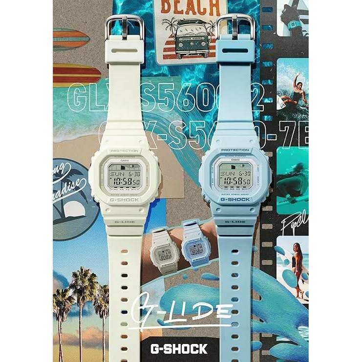 ROOK JAPAN:CASIO G-SHOCK G-LIDE DAY-DATE LIGHT BLUE RESIN STRAP DIGITAL DIAL LADIES WATCH GLX-S5600-2JF,JDM Watch,Casio G-Shock