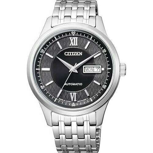 ROOK JAPAN:CITIZEN COLLECTION MECHANICAL ANALOG SILVER STRAP BLACK DIAL MEN WATCH NY4050-54E,JDM Watch,Citizen Collection