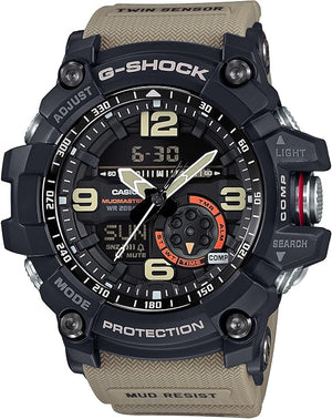 CASIO G-SHOCK MUDMASTER BEIGE & BLACK ANALOG DIGITAL MEN WATCH GG-1000-1A5JF