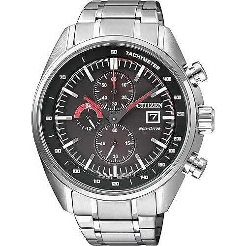 ROOK JAPAN:CITIZEN ECO-DRIVE TACHYMETER SILVER STRAP BLACK & RED DIAL MEN WATCH CA0590-58E,JDM Watch,Citizen Eco-Drive Bluetooth