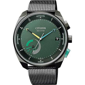 ROOK JAPAN:CITIZEN ECO DRIVE RIIIVER SOLAR BLACK STRAP GREEN DIAL MEN WATCH BZ7005-74X,JDM Watch,Citizen Eco-Drive Bluetooth