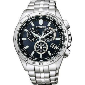 ROOK JAPAN:CITIZEN COLLECTION ECO DRIVE RADIO CONTROL SOLAR SILVER & BLUE MEN WATCH CB5870-91L,JDM Watch,Citizen Collection