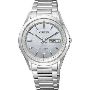 ROOK JAPAN:CITIZEN EXCEED ECO-DRIVE RADIO CONTROLLED SOLAR SILVER MEN WATCH AT6030-60A,JDM Watch,Citizen Exceed