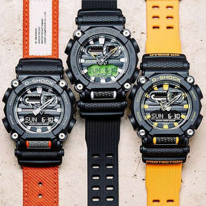 ROOK JAPAN:CASIO G-SHOCK BLACK & YELLOW ANALOG DIGITAL MEN WATCH GA-900A-1A9JF,JDM Watch,Casio G-Shock