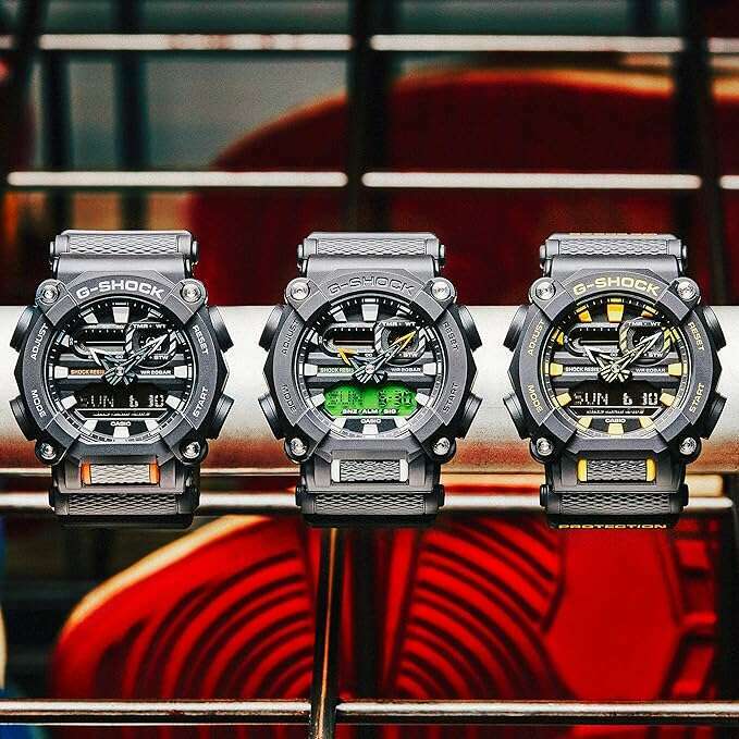 ROOK JAPAN:CASIO G-SHOCK BLACK & YELLOW ANALOG DIGITAL MEN WATCH GA-900A-1A9JF,JDM Watch,Casio G-Shock