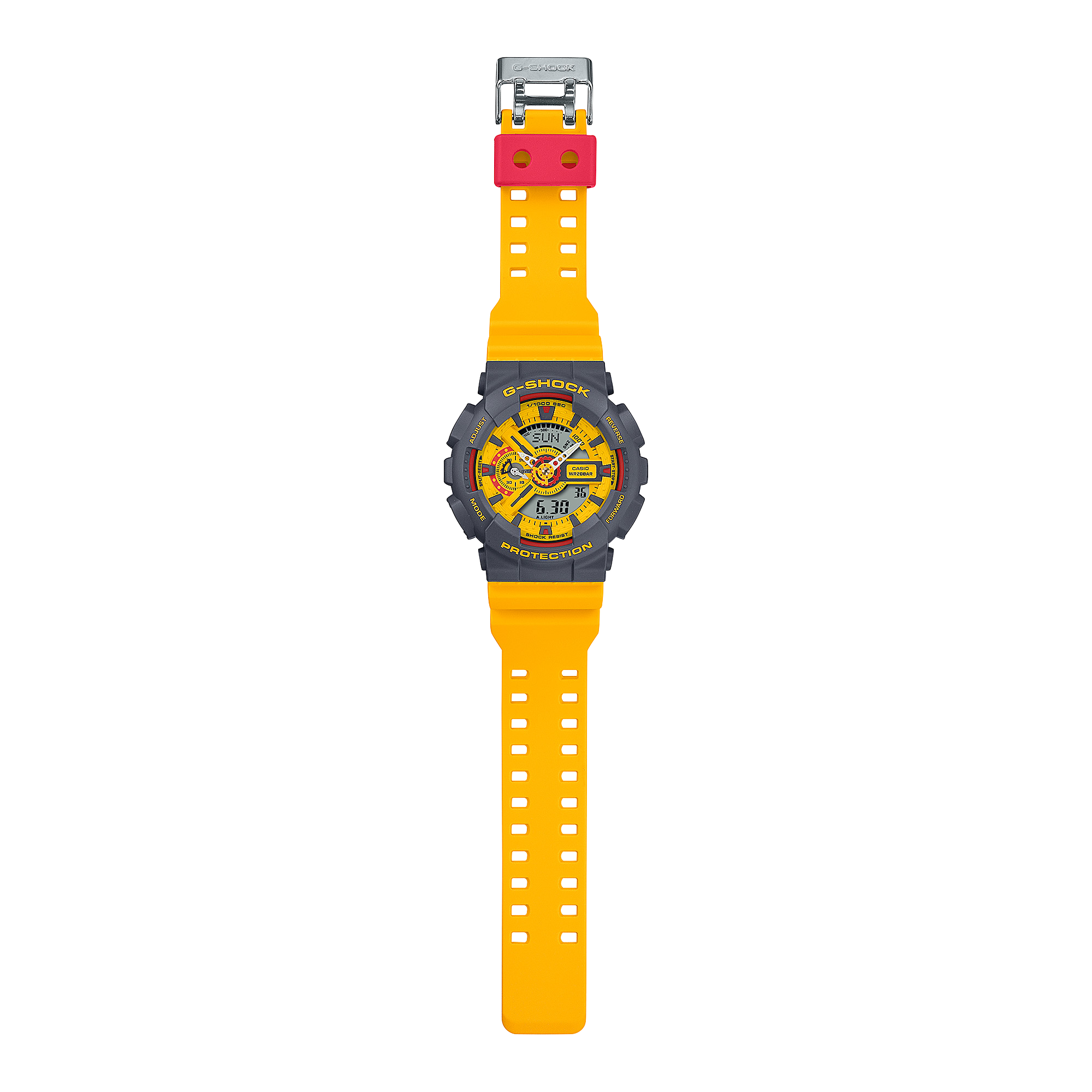 CASIO G-SHOCK YELLOW & GREY ANALOG DIGITAL LADIES WATCH GMA-S110Y-9AJF