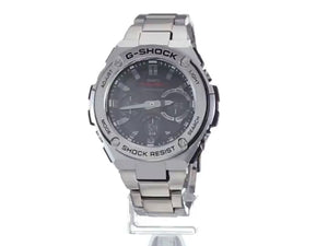 CASIO G-SHOCK G-STEEL RADIO SOLAR ANALOG DIGITAL DIAL SILVER MEN WATCH GST-W110D-1AJF