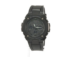 CASIO G-SHOCK G-STEEL RADIO SOLAR ANALOG DIGITAL DIAL ALL BLACK MEN WATCH GST-W300G-1A1JF