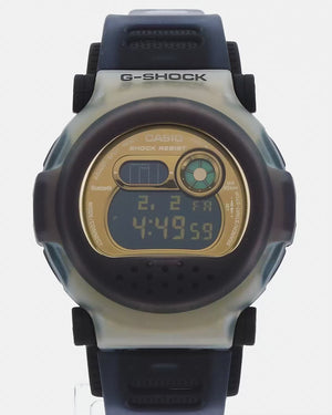 CASIO G-SHOCK BLUETOOTH INTERCHANGEABLE BEZEL GREY & GOLD MEN WATCH G-B001MVB-8JR