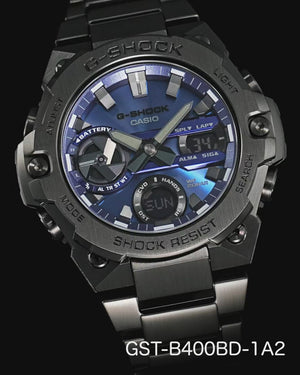 CASIO G-SHOCK G-STEEL SMARTPHONE LINKED ANALOG DIGITAL DIAL SILVER MEN WATCH GST-B400D-1AJF