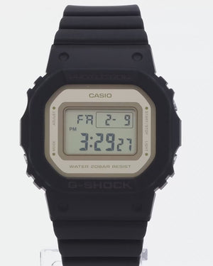 CASIO G-SHOCK MID-SIZE MODEL BLACK & GOLD DIGITAL UNISEX WATCH GMD-S5600-1JF