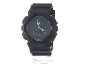 CASIO G-SHOCK ANALOG DIGITAL DIAL RUBBER STRAP ALL BLACK MEN WATCH GA-100-1A1JF