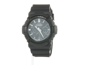 CASIO G-SHOCK RADIO SOLAR ANALOG DIGITAL DIAL ALL BLACK MEN WATCH GAW-100B-1AJF